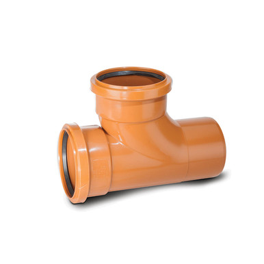 Polypipe U/G Drain 160mm Double Socket Equal Junction 87Deg