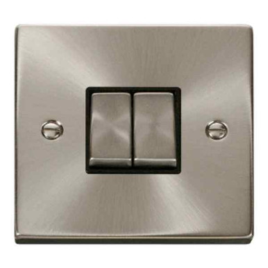 Click Vpsc412bk Plate Switch, 2 Gang, 2 Way, 10a, Sc product image