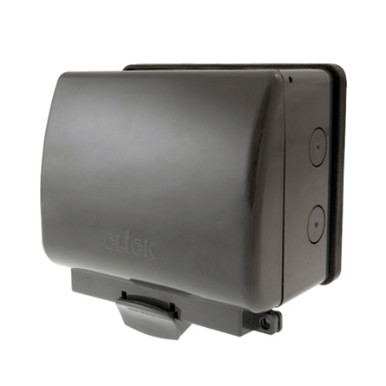 Click 2 Gang Ip66 Empty Waterproof Socket Enclosure, Grey product image
