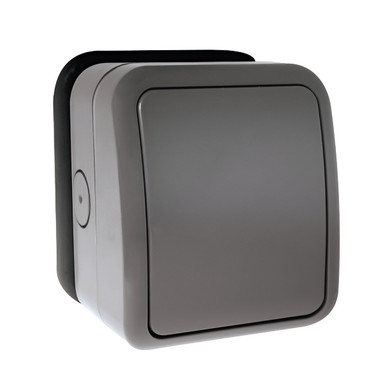 Click 2 Way Ip66 Waterproof Light Switch, Grey