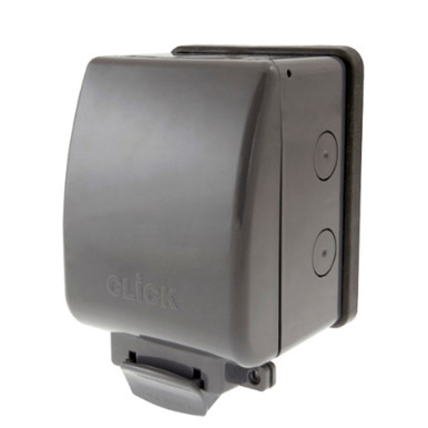 Click 1 Gang 13a Double Pole Ip66 Waterproof Switched Fused Connection Unit, Grey product image