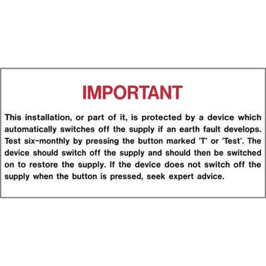 Isigns Rcd Test Label, 130mm x 60mm, Roll product image
