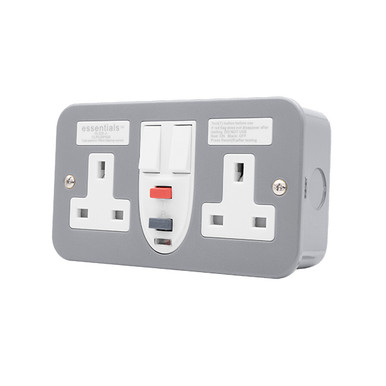 Click 2 Gang Metal Clad Rcd Socket product image