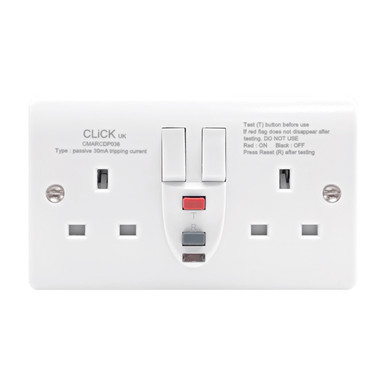 Click 2 Gang Switch Socket Rcd product image