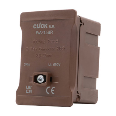 Click Wa315br Junction Box, 1 Pole, 100a, Brown Isco product image
