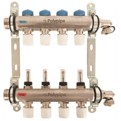 Polyplumb Ufch 15mm Stainless Steel Push Fit Manifold, 2 Port product image