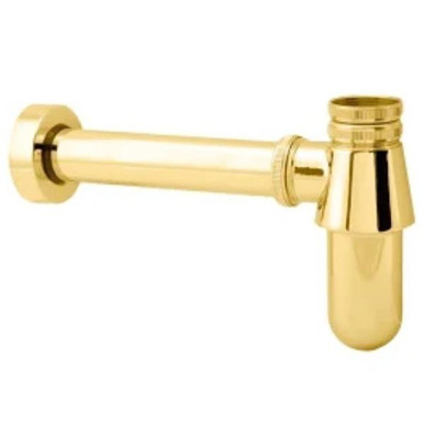 1 1/4 Cp Brass Bottle Trap With Extension Wall Flange product image