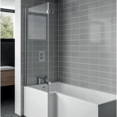 Elite L Shaped Bath Screen Konle product image
