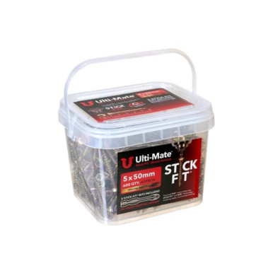 Ulti-Mate Stick-Fit Woodscrews, 5.0 x 50mm, Tub of 600 product image
