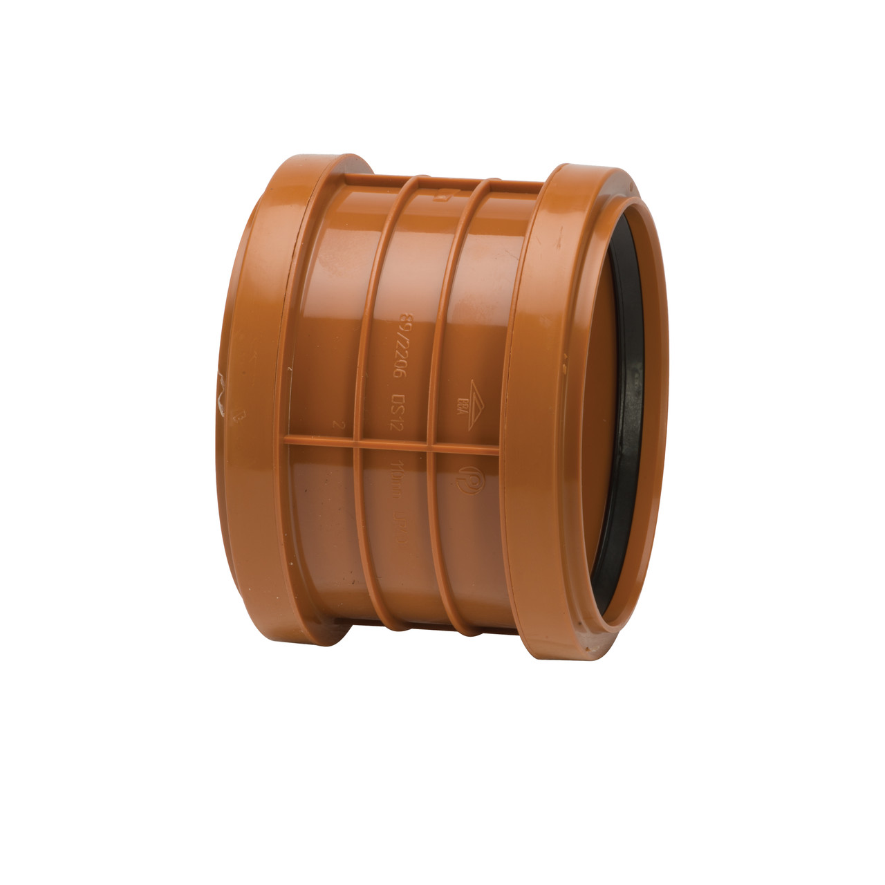 Photograph of Polypipe Polyrib 110mm Double Socket Coupler