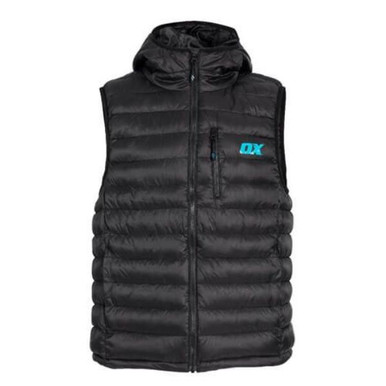 Ox Ribbed Padded Gilet, Black, Large product image