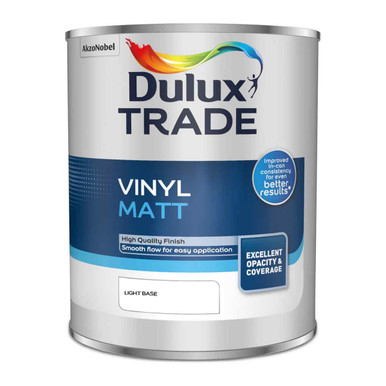 Dulux Trade Vinyl Matt Emulsion Light Base 1l product image