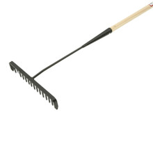 Mkm Rake Faithfull 16 Round Teeth Tarmac Rake with Wooden Handle