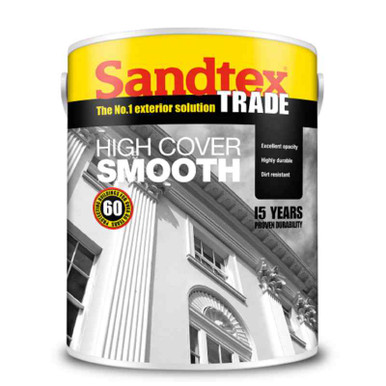 Sandtex High Cover Smooth Masonry Paint, Black, 5l product image