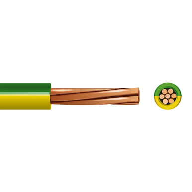 PitaCs 6491x Cable, 6.0mm, 100m, 1 Core, Green/Yellow product image