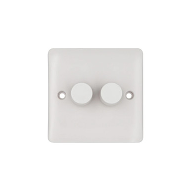 Deta Vimark Pro 2 Gang 2 Way Led Dimmer, White product image