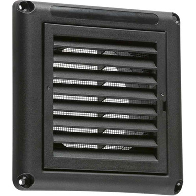 4'' Fixed Grille With Flyscreen, Black product image