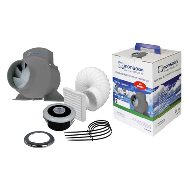 NVS Monsoon 4" Mixflow Inline Shower Light Kit With Timer product image