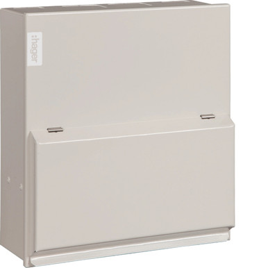 Hager 6 Way 100a Metal Consumer Unit, Round Knockout product image