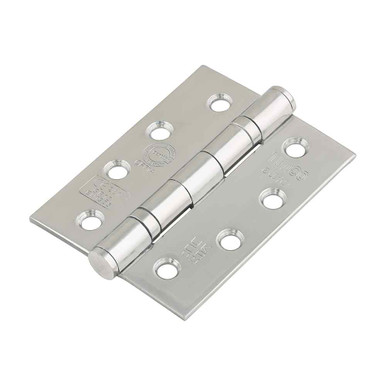 13 Fire Door Hinge, Polished Ss, 101mm x 76mm x 3mm product image