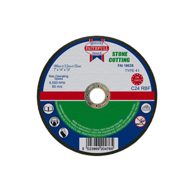 Faithfull Cut Off Disc for Stone 180mm x 3.2mm x 22mm product image