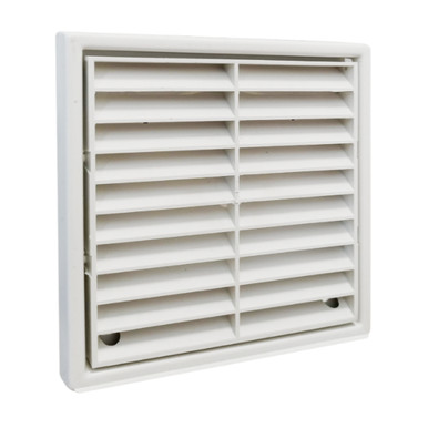 Manrose Fixed Louvre, 100mm, Dual Fitting, White product image