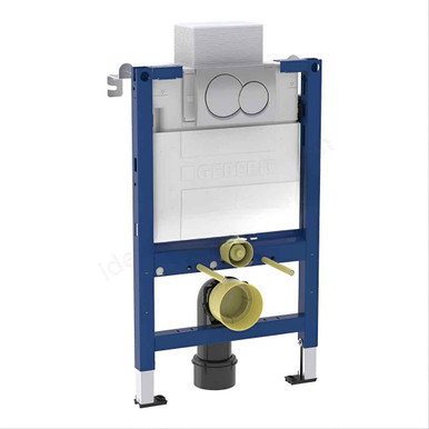 Geberit Alpha Frame And Cistern With Alpha01 Round Flush Plate, 82cmh product image