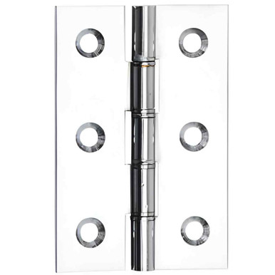 Dale Double Steel Washered Hinge, 76mm, Polished Chrome product image
