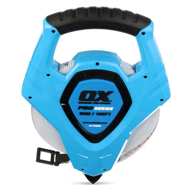 Ox Pro Fibreglass Open Reel Long Tape Measure, 50m product image