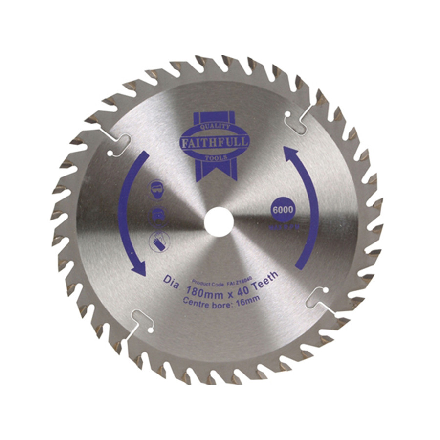 Photograph of Circular Saw Blade TCT 180mm x 16mm x 40t POS