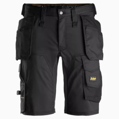 Snickers Allround Work Stretch Shorts, Black, Size 48, 33w product image