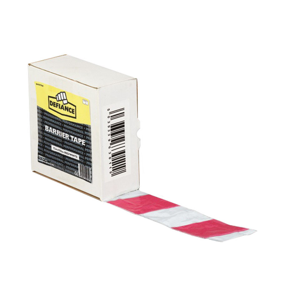 Photograph of Zebra Hazard Tape Barrier Red/White 500m