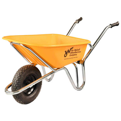 Phoenix Heavy Duty 120l Yellow Wheelbarrow With Puncture Proof Wheel product image