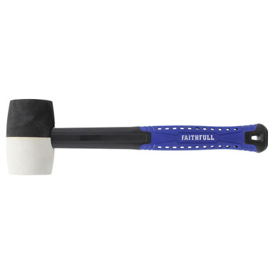 Faithfull Black and White Fibreglass Mallet, 16oz product image