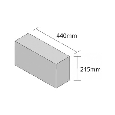 Further photograph of Tarmac Toplite Standard 3.6N Block, Natural, 440 x 215 x 100 mm