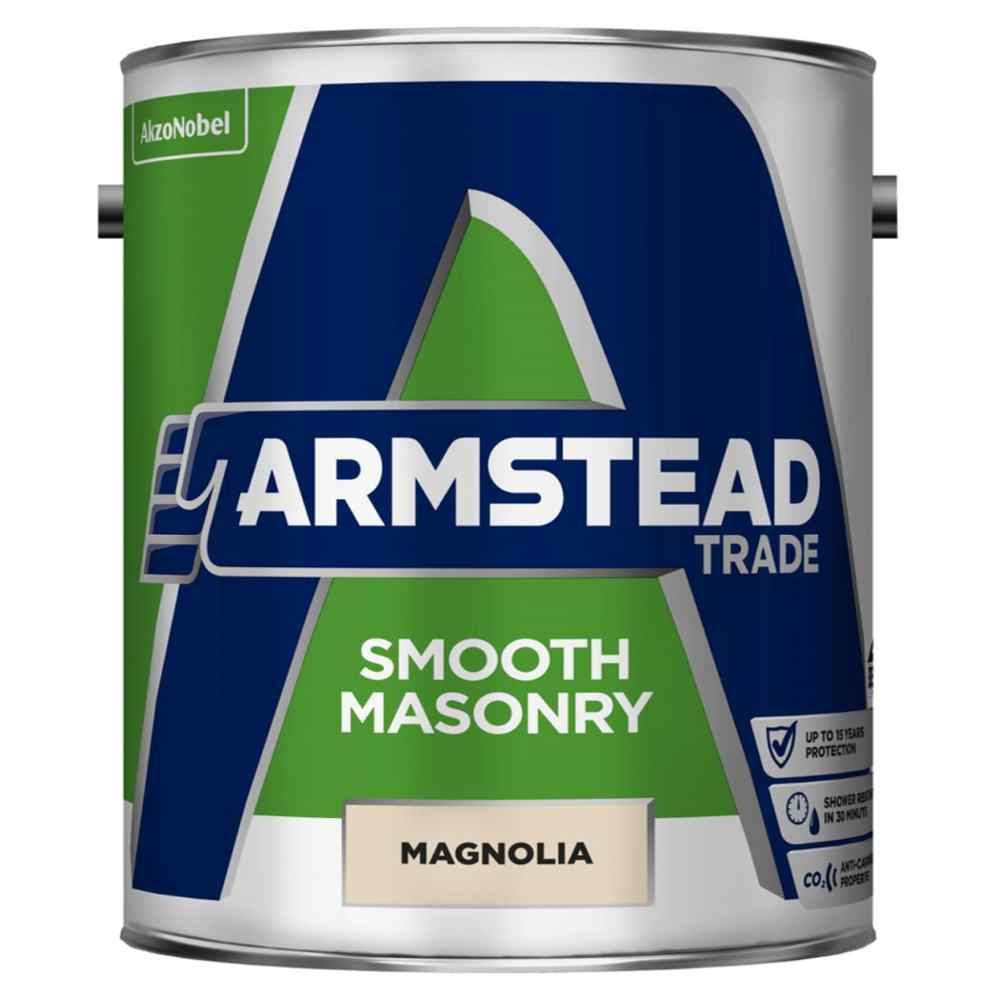Photograph of Armstead Trade Masonry Paint Smooth Brilliant White 5L