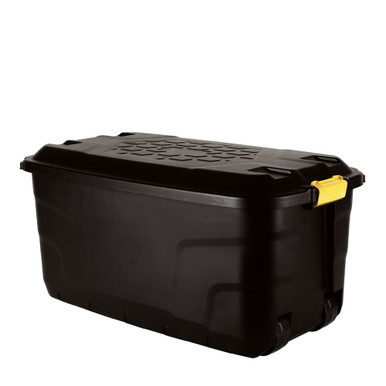 145l Heavy Duty Wheeled Trunk, Black/yellow product image
