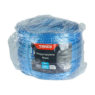 Blue Polypropylene Rope Long Coil, 6mm x 220m product image