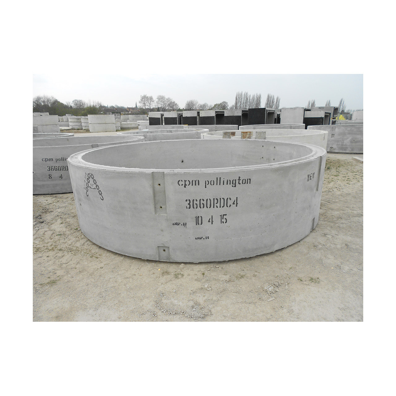 Photograph of Precast Concrete Chamber Ring with Steps 1200mm Diameter 1000mm Deep