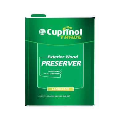 Further photograph of Cuprinol Exterior Preserver Golden Brown 5L