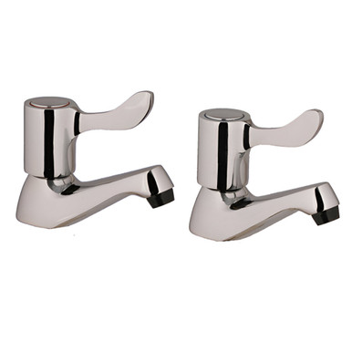 Pro Lever Basin Pillar Taps (Pair), Chrome product image