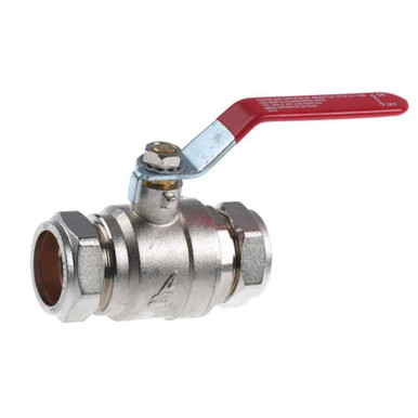 15mm Lever Ball Valve, Red product image