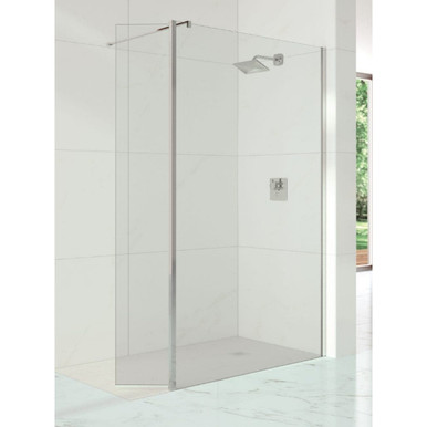 Merlyn 10 Series Shower Wall With Wall Profile and Support Bar, 900mm product image