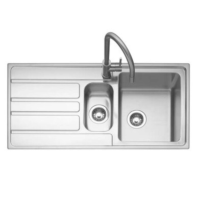 Vertice 150 Inset Sink With Drainer, Stainless Steel product image