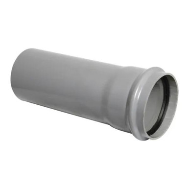 Floplast Soil & Vent Single Socket Pipe, 110mm, 3m, Grey product image