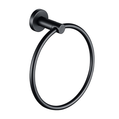Lucca Towel Ring, Matt Black product image