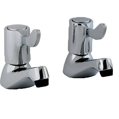 Pro Lever Bath Pillar Taps, Chrome product image