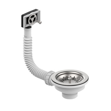 Basket Strainer Waste Kit, 89mm x 2in, Including Connecting Pipe product image