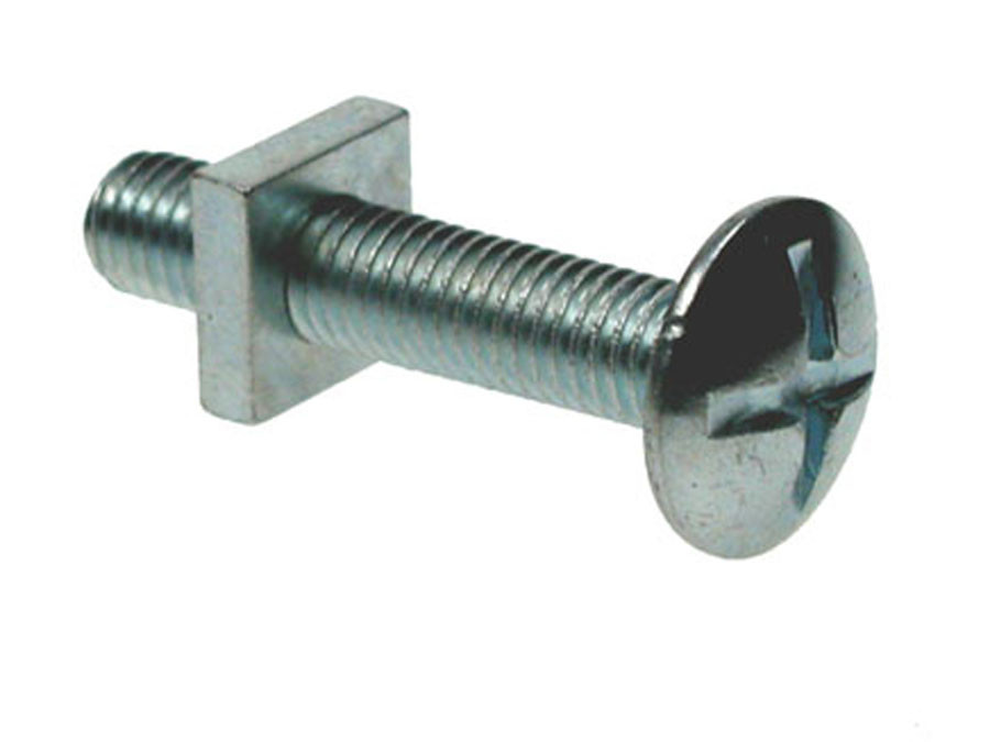 Photograph of M6 x 20mm Roofing Bolts & Nuts BZP