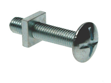 M6 x 20mm Roofing Bolts & Nuts BZP